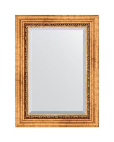 Зеркало Evoform Exclusive 76х56 BY 3386 с фацетом в багетной раме - Римское золото 88 мм