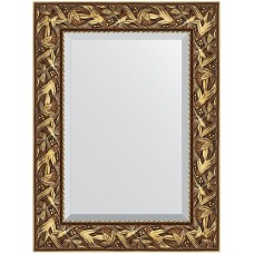 Зеркало Evoform Exclusive 79х59 BY 3389 с фацетом в багетной раме - Византия золото 99 мм