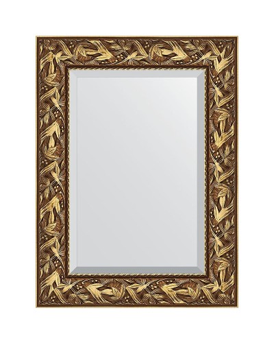 Зеркало Evoform Exclusive 79х59 BY 3389 с фацетом в багетной раме - Византия золото 99 мм