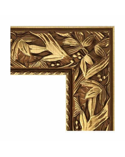 Зеркало Evoform Exclusive 79х59 BY 3389 с фацетом в багетной раме - Византия золото 99 мм
