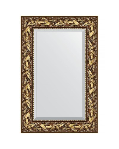Зеркало Evoform Exclusive 89х59 BY 3415 с фацетом в багетной раме - Византия золото 99 мм