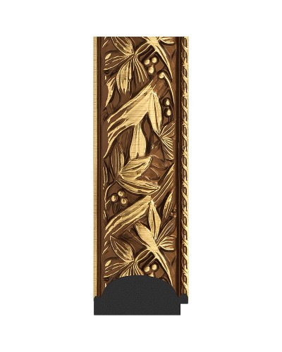 Зеркало Evoform Exclusive 89х59 BY 3415 с фацетом в багетной раме - Византия золото 99 мм