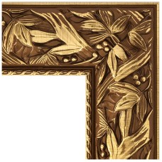 Зеркало Evoform Exclusive 89х59 BY 3415 с фацетом в багетной раме - Византия золото 99 мм