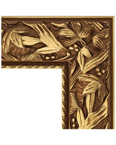 Зеркало Evoform Exclusive 89х59 BY 3415 с фацетом в багетной раме - Византия золото 99 мм