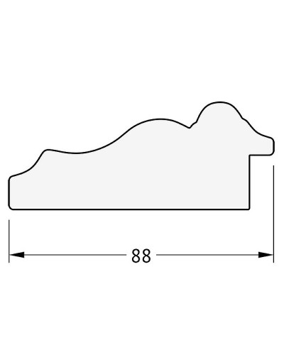 Зеркало Evoform Exclusive 86х56 BY 3412 с фацетом в багетной раме - Римское золото 88 мм
