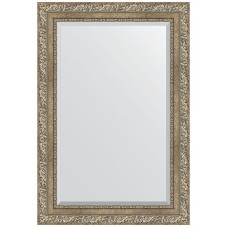 Зеркало Evoform Exclusive 95х65 BY 3435 с фацетом в багетной раме - Виньетка античное серебро 85 мм