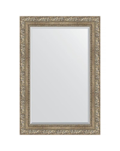 Зеркало Evoform Exclusive 95х65 BY 3435 с фацетом в багетной раме - Виньетка античное серебро 85 мм