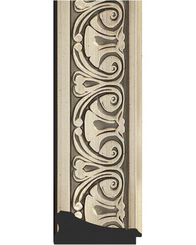 Зеркало Evoform Exclusive 100х70 BY 3450 с фацетом в багетной раме - Барокко серебро 106 мм