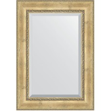 Зеркало Evoform Exclusive 120х72 BY 3454 с фацетом в багетной раме - Состаренное серебро с орнаментом 120 мм