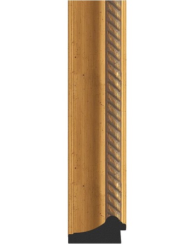 Зеркало Evoform Exclusive 103х73 BY 3457 с фацетом в багетной раме - Состаренное золото с плетением 70 мм