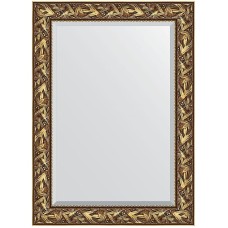 Зеркало Evoform Exclusive 109х79 BY 3467 с фацетом в багетной раме - Византия золото 99 мм