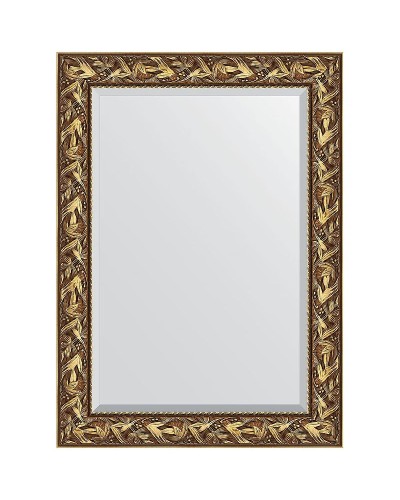 Зеркало Evoform Exclusive 109х79 BY 3467 с фацетом в багетной раме - Византия золото 99 мм