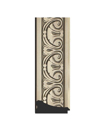 Зеркало Evoform Exclusive 110х80 BY 3476 с фацетом в багетной раме - Барокко серебро 106 мм