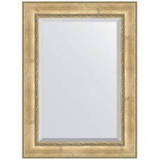 Зеркало Evoform Exclusive 112х82 BY 3480 с фацетом в багетной раме - Состаренное серебро с орнаментом 120 мм