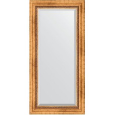Зеркало Evoform Exclusive 116х56 BY 3490 с фацетом в багетной раме - Римское золото 88 мм