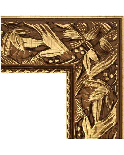 Зеркало Evoform Exclusive 119х59 BY 3493 с фацетом в багетной раме - Византия золото 99 мм