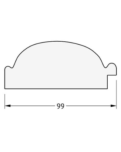 Зеркало Evoform Exclusive 119х59 BY 3493 с фацетом в багетной раме - Византия золото 99 мм