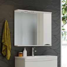 Элвис - 85 Зеркало-шкаф прав. (свет) белая эмаль