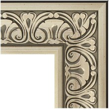 Зеркало Evoform Exclusive 120х60 BY 3502 с фацетом в багетной раме - Барокко серебро 106 мм