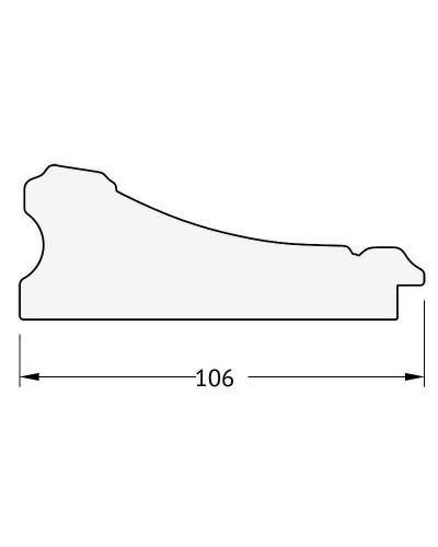 Зеркало Evoform Exclusive 120х60 BY 3502 с фацетом в багетной раме - Барокко серебро 106 мм