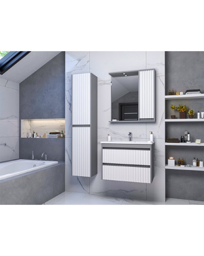 BALATON - 80 Зеркало-шкаф левый, комбинированный