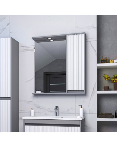 BALATON - 80 Зеркало-шкаф левый, комбинированный