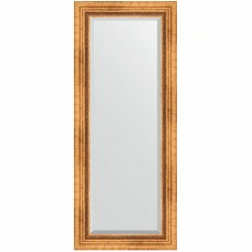 Зеркало Evoform Exclusive 136х56 BY 3516 с фацетом в багетной раме - Римское золото 88 мм