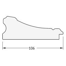 Зеркало Evoform Exclusive 150х65 BY 3554 с фацетом в багетной раме - Барокко серебро 106 мм