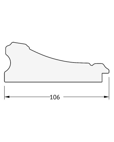 Зеркало Evoform Exclusive 150х65 BY 3554 с фацетом в багетной раме - Барокко серебро 106 мм