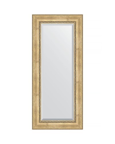 Зеркало Evoform Exclusive 152х67 BY 3558 с фацетом в багетной раме - Состаренное серебро с орнаментом 120 мм