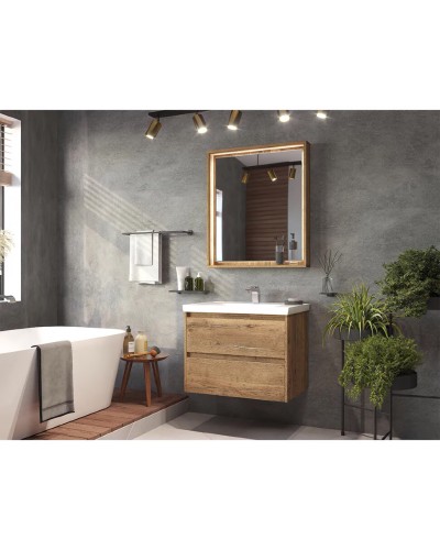 Dallas - 70 Зеркало свет ДСП (Дуб Галифакс)