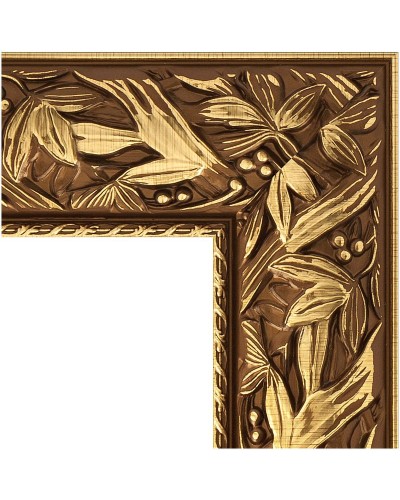 Зеркало Evoform Exclusive 159х69 BY 3571 с фацетом в багетной раме - Византия золото 99 мм