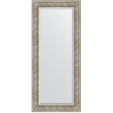 Зеркало Evoform Exclusive 160х70 BY 3580 с фацетом в багетной раме - Барокко серебро 106 мм