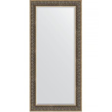 Зеркало Evoform Exclusive 169х79 BY 3605 с фацетом в багетной раме - Вензель серебряный 101 мм