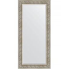 Зеркало Evoform Exclusive 170х80 BY 3606 с фацетом в багетной раме - Барокко серебро 106 мм