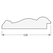 Зеркало Evoform Exclusive 182х122 BY 3636 с фацетом в багетной раме - Состаренное серебро с орнаментом 120 мм