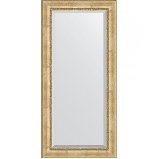 Зеркало Evoform Exclusive 172х82 BY 3610 с фацетом в багетной раме - Состаренное серебро с орнаментом 120 мм