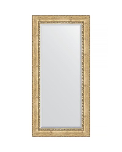 Зеркало Evoform Exclusive 172х82 BY 3610 с фацетом в багетной раме - Состаренное серебро с орнаментом 120 мм