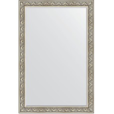 Зеркало Evoform Exclusive 180х120 BY 3632 с фацетом в багетной раме - Барокко серебро 106 мм