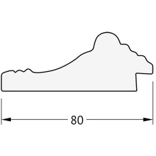 Зеркало Evoform Exclusive-G 72х55 BY 4009 с гравировкой в багетной раме - Сусальное золото 80 мм