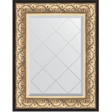 Зеркало Evoform Exclusive-G 77х60 BY 4036 с гравировкой в багетной раме - Барокко золото 106 мм