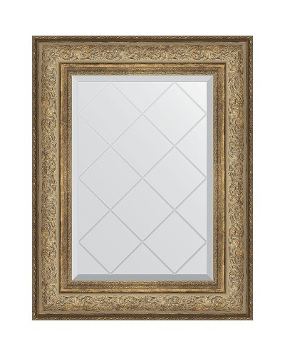 Зеркало Evoform Exclusive-G 78х60 BY 4038 с гравировкой в багетной раме - Виньетка античная бронза 109 мм