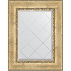 Зеркало Evoform Exclusive-G 80х62 BY 4041 с гравировкой в багетной раме - Состаренное серебро с орнаментом 120 мм