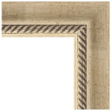 Зеркало Evoform Exclusive-G 123х53 BY 4046 с гравировкой в багетной раме - Состаренное серебро с плетением 70 мм