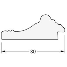 Зеркало Evoform Exclusive-G 124х55 BY 4052 с гравировкой в багетной раме - Сусальное золото 80 мм
