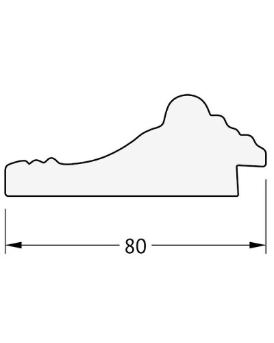 Зеркало Evoform Exclusive-G 124х55 BY 4052 с гравировкой в багетной раме - Сусальное золото 80 мм