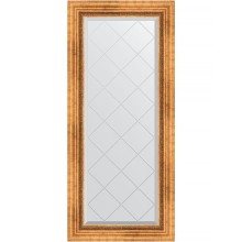 Зеркало Evoform Exclusive-G 126х56 BY 4060 с гравировкой в багетной раме - Римское золото 88 мм