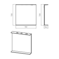 Енисей - 70 зеркало со светом