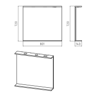 Енисей - 80 зеркало со светом