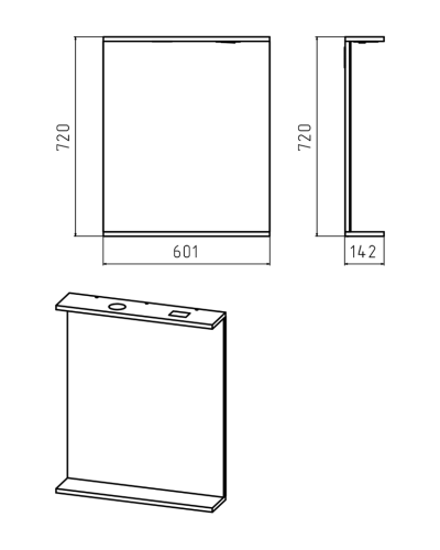 Енисей - 60 зеркало со светом